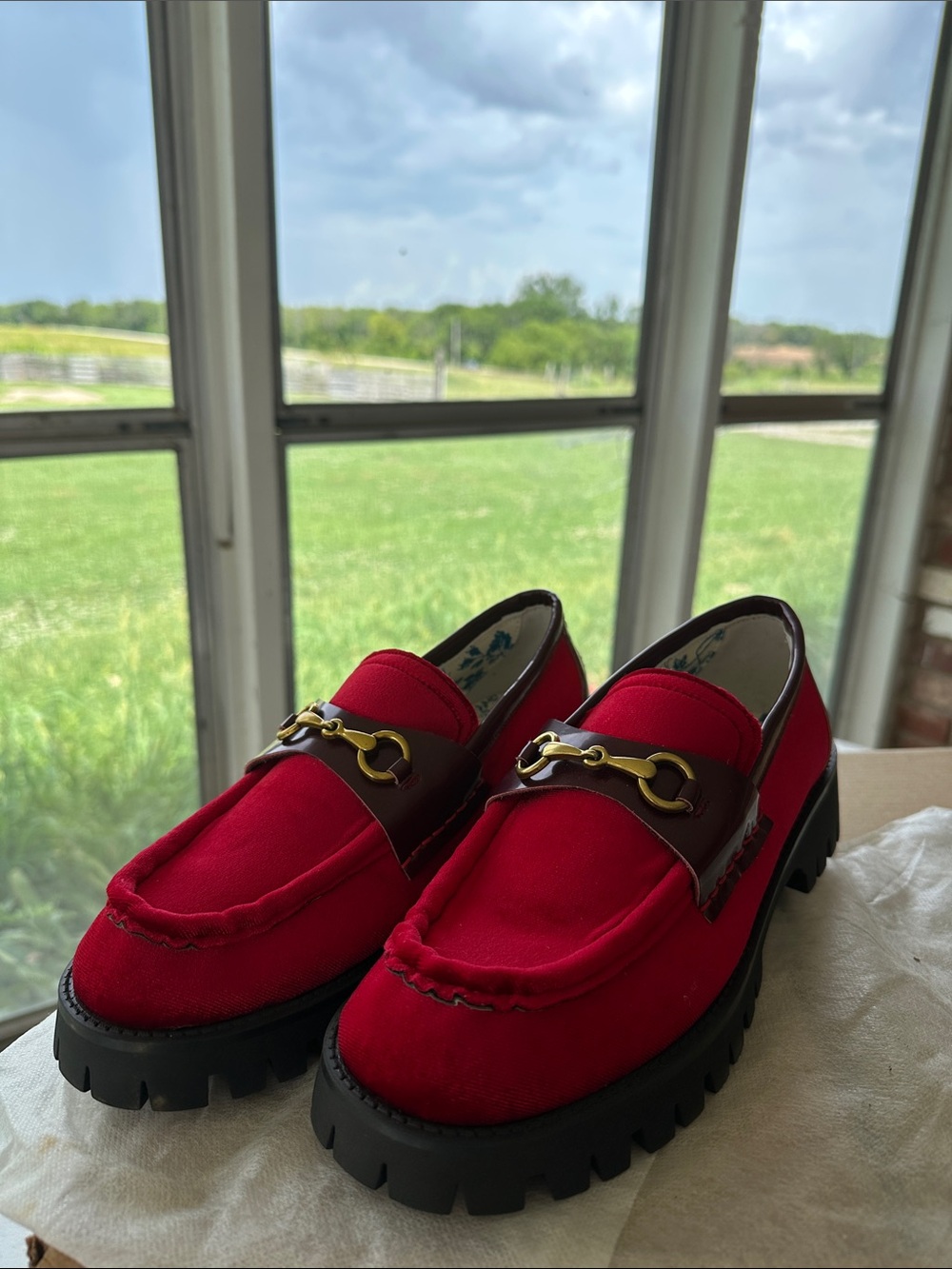 Velvet Platform Velvet Shoes Size 40 NEW